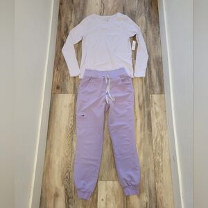 Figs XS Lilac Jogger Pants - Light Purple